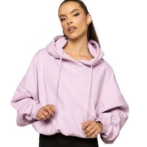 Popflex Active Pullover Cloud Hoodie Pink Lilac Purple Oversized Sweatshirt S/M